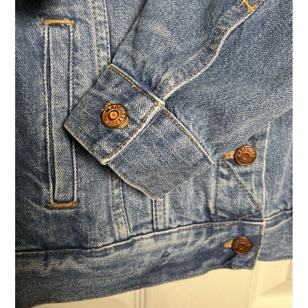 MADEWELL Jacket Womens M Jean Painter Wash Trucker Classic Denim Cotton Blue - Picture 6 of 8